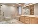 Large bathroom with double vanity and walk-in shower at 2771 Fort Myer Ave, Henderson, NV 89052