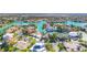 Aerial view of Desert Shores, showcasing waterfront homes and community at 3150 Soft Breezes Dr # 2025, Las Vegas, NV 89128