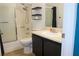 Bathroom with tub, shower, toilet and vanity at 3150 Soft Breezes Dr # 2025, Las Vegas, NV 89128