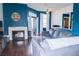 Living room with fireplace, hardwood floors, and comfy seating at 3150 Soft Breezes Dr # 2025, Las Vegas, NV 89128