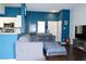 Living room features hardwood floors and a cozy atmosphere at 3150 Soft Breezes Dr # 2025, Las Vegas, NV 89128