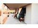 Covered patio with storage and seating area at 4130 Balboa Ave, Las Vegas, NV 89121