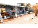 Home exterior with covered patio and small dog at 4130 Balboa Ave, Las Vegas, NV 89121
