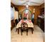 Bright dining room features a table with chairs and built-in cabinetry at 4130 Balboa Ave, Las Vegas, NV 89121