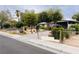 Attractive single-story home with well-maintained landscaping and a fenced front yard at 4130 Balboa Ave, Las Vegas, NV 89121
