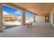 Large covered patio offers outdoor living and entertaining space with desert views at 4331 Via Gallo Ct # 1, Pahrump, NV 89061