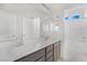 Bright bathroom featuring a double vanity and a separate shower and tub at 4331 Via Gallo Ct # 1, Pahrump, NV 89061
