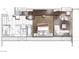 Open concept floor plan, showcasing the flow between living, sleeping, and kitchen areas at 4381 W Flamingo Rd # 8304, Las Vegas, NV 89103