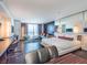Spacious bedroom with city views and modern furnishings at 4381 W Flamingo Rd # 8304, Las Vegas, NV 89103