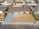 House with driveway and small yard, aerial view at 4506 Alpine Pl, Las Vegas, NV 89107