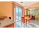 Kitchen features granite countertops and a view of the backyard at 5373 Sleeping Cat St, Las Vegas, NV 89122