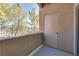 Private patio with storage unit and treetop views at 8805 Jeffreys St # 1115, Las Vegas, NV 89123