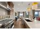 Modern kitchen with stainless steel appliances and custom cabinetry at 144 Stone Mesa Ct, Henderson, NV 89011