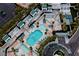 Aerial view of community pool and surrounding areas at 2700 Las Vegas Blvd # 3105, Las Vegas, NV 89109