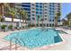 Sparkling pool with comfortable lounge chairs and views of the high rise at 2700 Las Vegas Blvd # 3105, Las Vegas, NV 89109