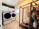 Laundry room with washer, dryer and storage at 3580 W Moberly Ave, Las Vegas, NV 89139