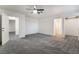 Spacious bedroom with ceiling fan and ample closet space at 3759 Glen Ave, Las Vegas, NV 89121