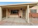 Covered entryway with terracotta pot and decorative accents at 3766 Millwood Ave, Las Vegas, NV 89121