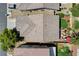 Aerial view of backyard with patio furniture at 448 Bright Moon Ave, North Las Vegas, NV 89084