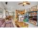 Open Gathering room with a view of the kitchen and dining area at 448 Bright Moon Ave, North Las Vegas, NV 89084