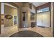 Elegant entryway with high ceilings and tile flooring at 5635 Exotic Rosette Ave, Las Vegas, NV 89139