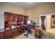 Bright home office featuring a large desk and ample storage at 5635 Exotic Rosette Ave, Las Vegas, NV 89139