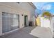 Private patio with access to the backyard at 7933 Delbonita Ave, Las Vegas, NV 89147