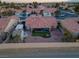 Aerial view showing house, backyard, and neighborhood at 8044 Edward Baher Ave, Las Vegas, NV 89149