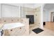 Bathroom with soaking tub and walk-in shower at 8044 Edward Baher Ave, Las Vegas, NV 89149