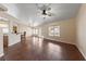 Spacious living room with tile floors and ceiling fan at 8212 Bolingbrook Ave, Las Vegas, NV 89149