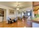 Cozy dining area with hardwood floors and mirrored wall at , Las Vegas, NV 89147