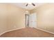 Cozy bedroom features neutral carpet and ceiling fan at 1172 Via Della Costrella, Henderson, NV 89011