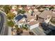 Aerial view of house with solar panels at 1812 Dalton Dr, Henderson, NV 89014