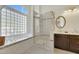 Elegant bathroom with soaking tub, walk-in shower, and double vanity at 1812 Dalton Dr, Henderson, NV 89014