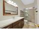 Clean bathroom with shower, toilet and vanity at 1812 Dalton Dr, Henderson, NV 89014