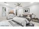 Modern bedroom with ceiling fan and ample natural light at 2272 Horizon Light Ct, Henderson, NV 89052