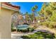 Community pool with lush landscaping at 2633 S Durango Dr # 201, Las Vegas, NV 89117