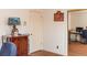 Bedroom with wood cabinet and closet at 3008 Blue Fin Cir, Las Vegas, NV 89128