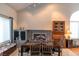 Bright dining room features a fireplace and large table with seating for six at 3008 Blue Fin Cir, Las Vegas, NV 89128