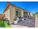 Spacious backyard patio with grill and fire pit at 4390 E Cactus Canyon Dr, Pahrump, NV 89061