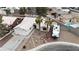 Aerial view of property with desert landscaping and RV parking at 4527 Buddy Holly Ct, North Las Vegas, NV 89031