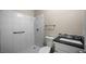 Bathroom with shower, toilet and granite countertop at 4527 Buddy Holly Ct, North Las Vegas, NV 89031