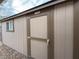 Side view of storage shed in backyard at 4527 Buddy Holly Ct, North Las Vegas, NV 89031