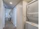 Stackable washer and dryer in a hallway at 4750 Obannon Dr # D, Las Vegas, NV 89102