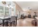 Bright dining area with a table and chairs, near the back door at 4826 Polar Lights Ct, Las Vegas, NV 89130