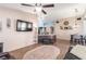 Open living area with a view of the kitchen and dining area at 4826 Polar Lights Ct, Las Vegas, NV 89130