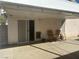 Patio with covered area and sliding glass door at 5005 Prairie Springs Ct, Las Vegas, NV 89130