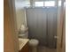 Clean bathroom with shower/tub combo, toilet, and vanity at 5005 Prairie Springs Ct, Las Vegas, NV 89130