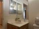 Bathroom with a double vanity and large mirrors at 5005 Prairie Springs Ct, Las Vegas, NV 89130