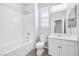 Clean and updated bathroom with a tub/shower combo at 524 Celebratory Pl, Henderson, NV 89011